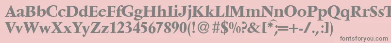 Czcionka V691RomanBold – szare czcionki na różowym tle