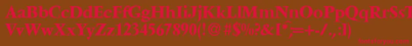 V691RomanBold Font – Red Fonts on Brown Background