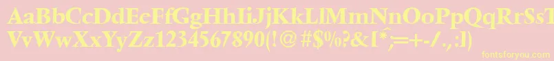 V691RomanBold Font – Yellow Fonts on Pink Background