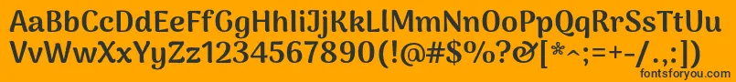 ArimakoshiBlack Font – Black Fonts on Orange Background