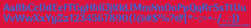 ArimakoshiBlack Font – Blue Fonts on Red Background