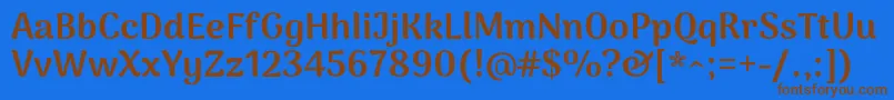 ArimakoshiBlack Font – Brown Fonts on Blue Background