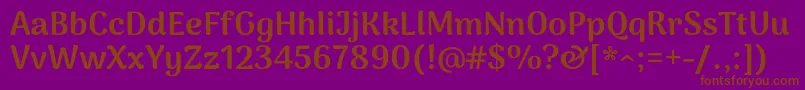 ArimakoshiBlack Font – Brown Fonts on Purple Background