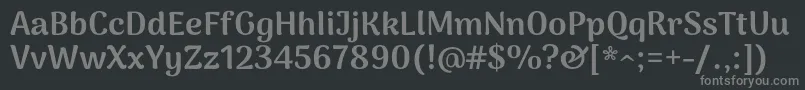 フォントArimakoshiBlack – 黒い背景に灰色の文字