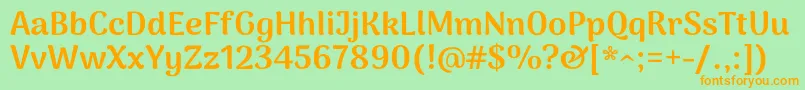 ArimakoshiBlack Font – Orange Fonts on Green Background