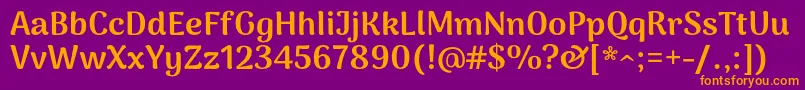 ArimakoshiBlack Font – Orange Fonts on Purple Background