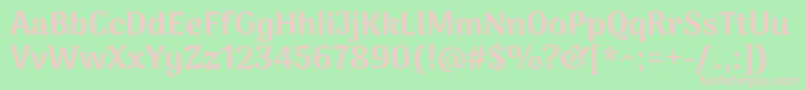 ArimakoshiBlack Font – Pink Fonts on Green Background