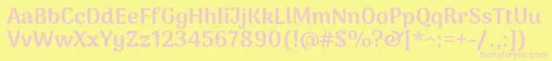 ArimakoshiBlack Font – Pink Fonts on Yellow Background