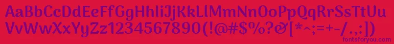 ArimakoshiBlack Font – Purple Fonts on Red Background