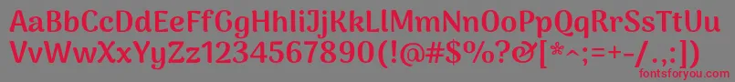 ArimakoshiBlack Font – Red Fonts on Gray Background