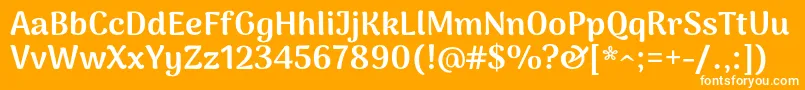 フォントArimakoshiBlack – オレンジの背景に白い文字