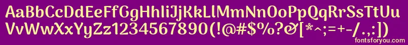 ArimakoshiBlack Font – Yellow Fonts on Purple Background