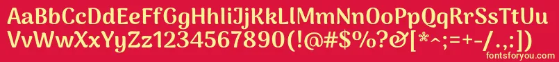 ArimakoshiBlack Font – Yellow Fonts on Red Background