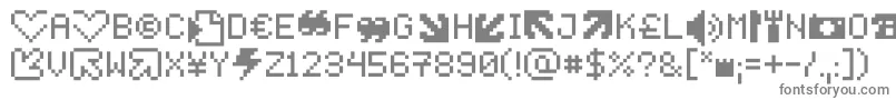 フォントPepgenius10 – 白い背景に灰色の文字