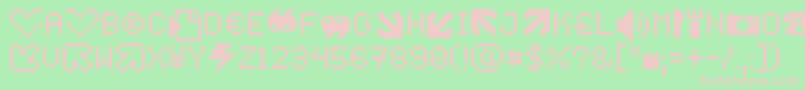 Pepgenius10 Font – Pink Fonts on Green Background