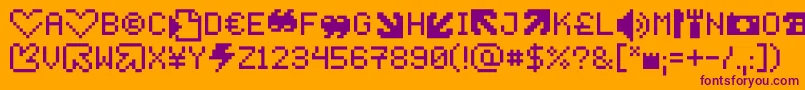 Pepgenius10 Font – Purple Fonts on Orange Background