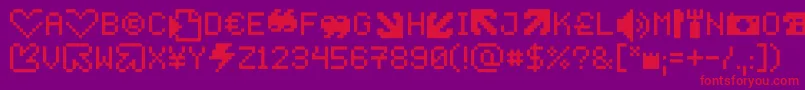 Pepgenius10 Font – Red Fonts on Purple Background