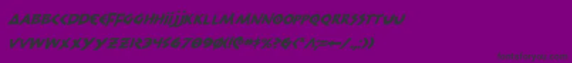 300TrojansItalic Font – Black Fonts on Purple Background