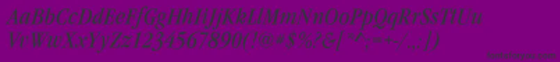 GarfeldNovaCdItalic Font – Black Fonts on Purple Background