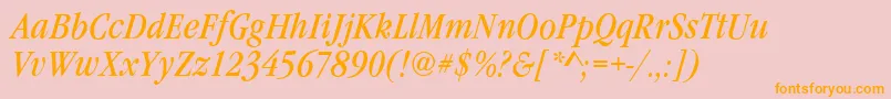 GarfeldNovaCdItalic Font – Orange Fonts on Pink Background