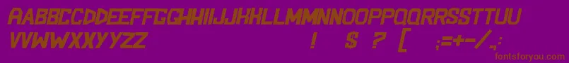 BlockemSockemItl Font – Brown Fonts on Purple Background