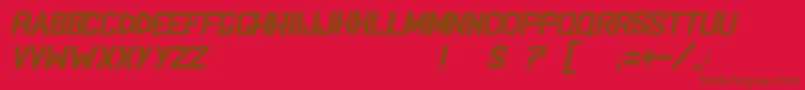 BlockemSockemItl Font – Brown Fonts on Red Background