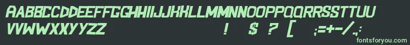 BlockemSockemItl Font – Green Fonts on Black Background