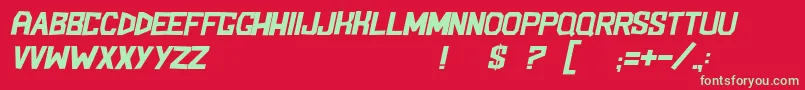 BlockemSockemItl Font – Green Fonts on Red Background