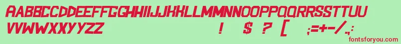 BlockemSockemItl Font – Red Fonts on Green Background