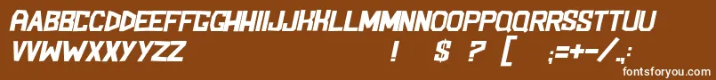 BlockemSockemItl Font – White Fonts on Brown Background