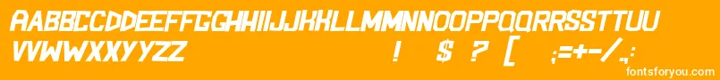 BlockemSockemItl Font – White Fonts on Orange Background