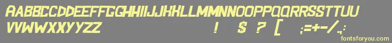 BlockemSockemItl Font – Yellow Fonts on Gray Background