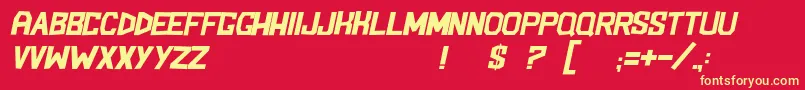 BlockemSockemItl Font – Yellow Fonts on Red Background