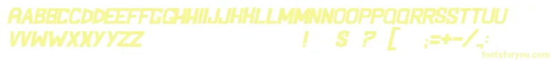 BlockemSockemItl Font – Yellow Fonts on White Background