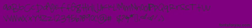 Shelbyprint Font – Black Fonts on Purple Background