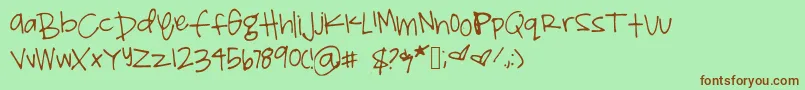 Police Shelbyprint – polices brunes sur fond vert