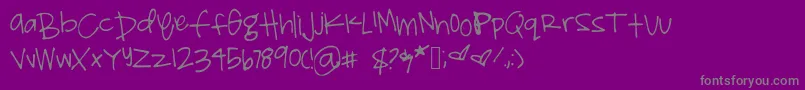 Police Shelbyprint – polices grises sur fond violet