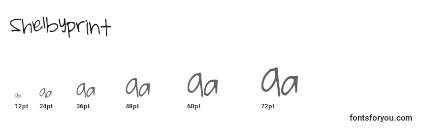 Shelbyprint Font Sizes