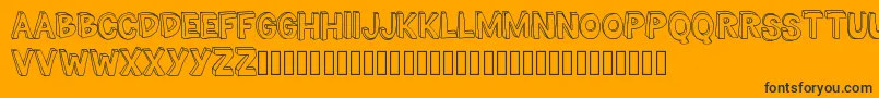 TheMillionMileMan Font – Black Fonts on Orange Background