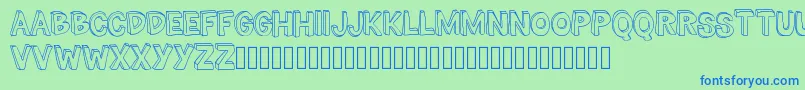 TheMillionMileMan Font – Blue Fonts on Green Background