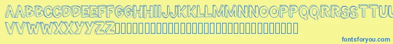 TheMillionMileMan Font – Blue Fonts on Yellow Background