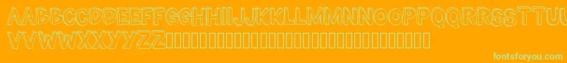 TheMillionMileMan Font – Green Fonts on Orange Background