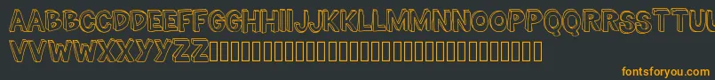 TheMillionMileMan Font – Orange Fonts on Black Background