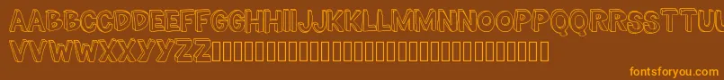 TheMillionMileMan Font – Orange Fonts on Brown Background