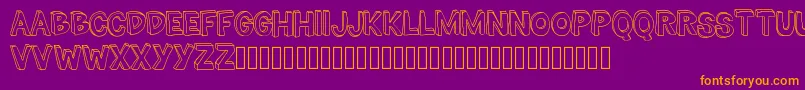 TheMillionMileMan Font – Orange Fonts on Purple Background