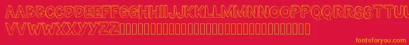 TheMillionMileMan Font – Orange Fonts on Red Background