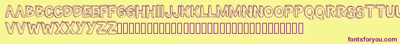 TheMillionMileMan Font – Purple Fonts on Yellow Background