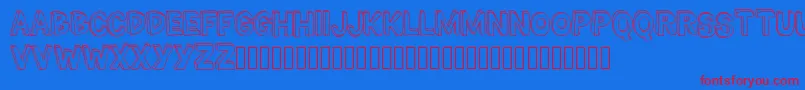 TheMillionMileMan Font – Red Fonts on Blue Background