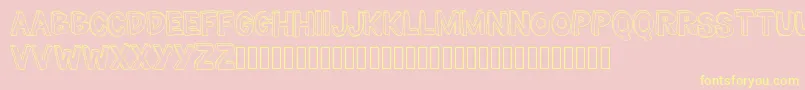 TheMillionMileMan Font – Yellow Fonts on Pink Background