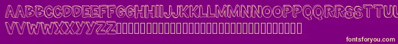 TheMillionMileMan Font – Yellow Fonts on Purple Background